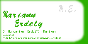 mariann erdely business card